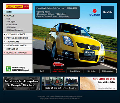 Aiman Motor Web Site Screenshot - Click to Enlarge
