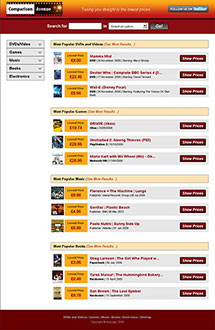Comparison Avenue Web Site Screenshot - Click to Enlarge