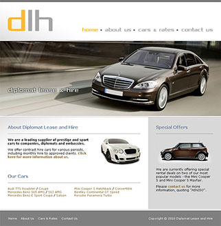 Diplomat Lease and Hire Web Site Screenshot - Click to Enlarge