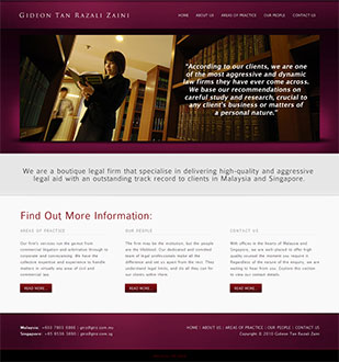 Gideon Tan Razali Zaini Web Site Screenshot - Click to Enlarge