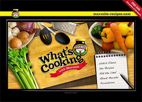 Marmite Recipes Web Site Screenshot - Click to Enlarge