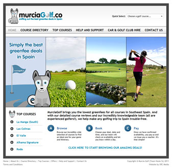 MurciaGolf.co Web Site Screenshot - Click to Enlarge